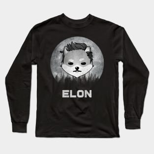 Vintage Dogelon Mars ELON Coin To The Moon Crypto Token Cryptocurrency Blockchain Wallet Birthday Gift For Men Women Kids Long Sleeve T-Shirt